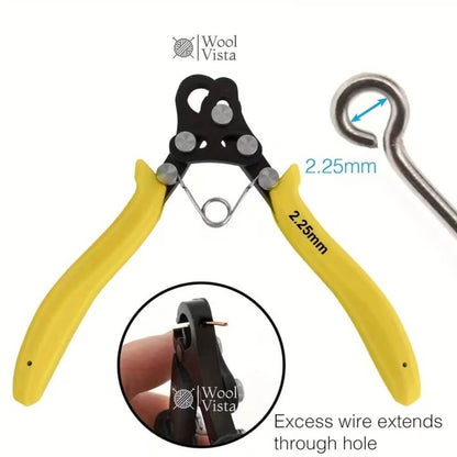 Copper Wire Roll Pliers 2.25mm – Multi-Use TPE + Steel Jewelry Making Tool for 0.6mm–1.0mm Wire, Ergonomic & Durable Design for DIY Crafts and Beading