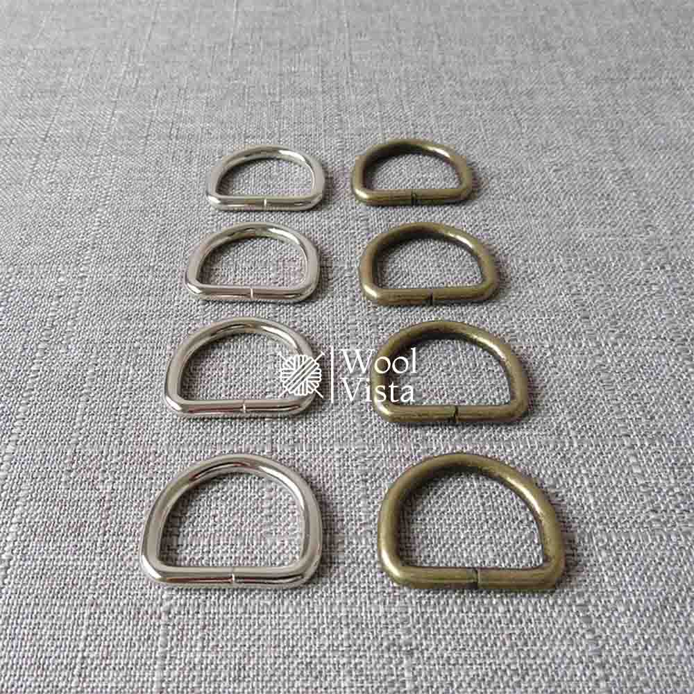 D-SHAPE RINGS FOR BAG (2 PIECES)