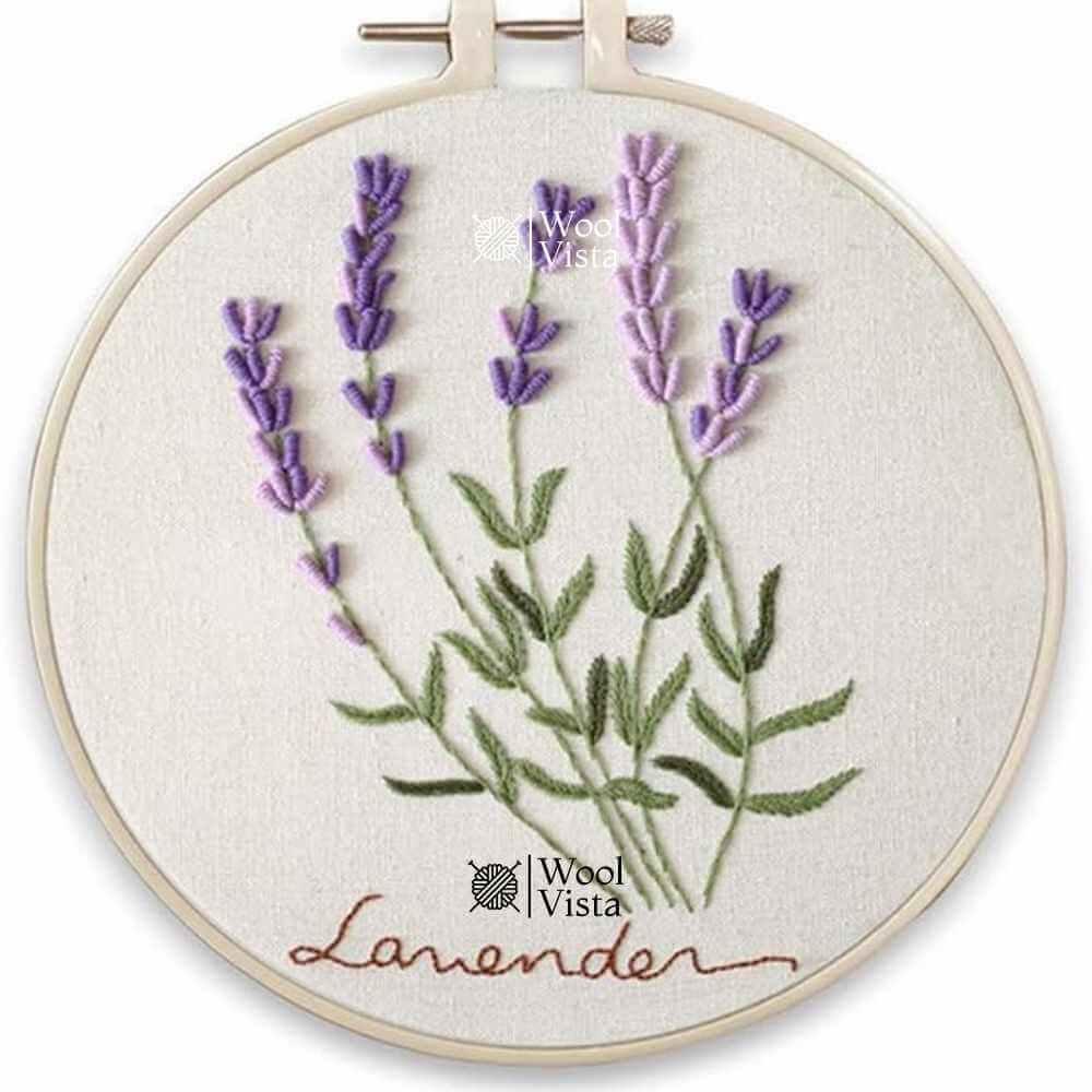 DIY FLORAL EMBROIDERY STARTER KIT WITH 8-INCH HOOP – BEGINNER CROSS STITCH & HAND EMBROIDERY SET