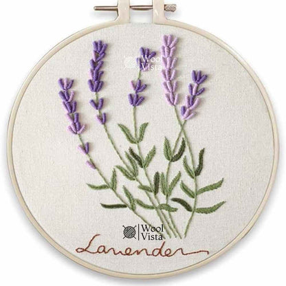 DIY FLORAL EMBROIDERY STARTER KIT WITH 8-INCH HOOP – BEGINNER CROSS STITCH & HAND EMBROIDERY SET