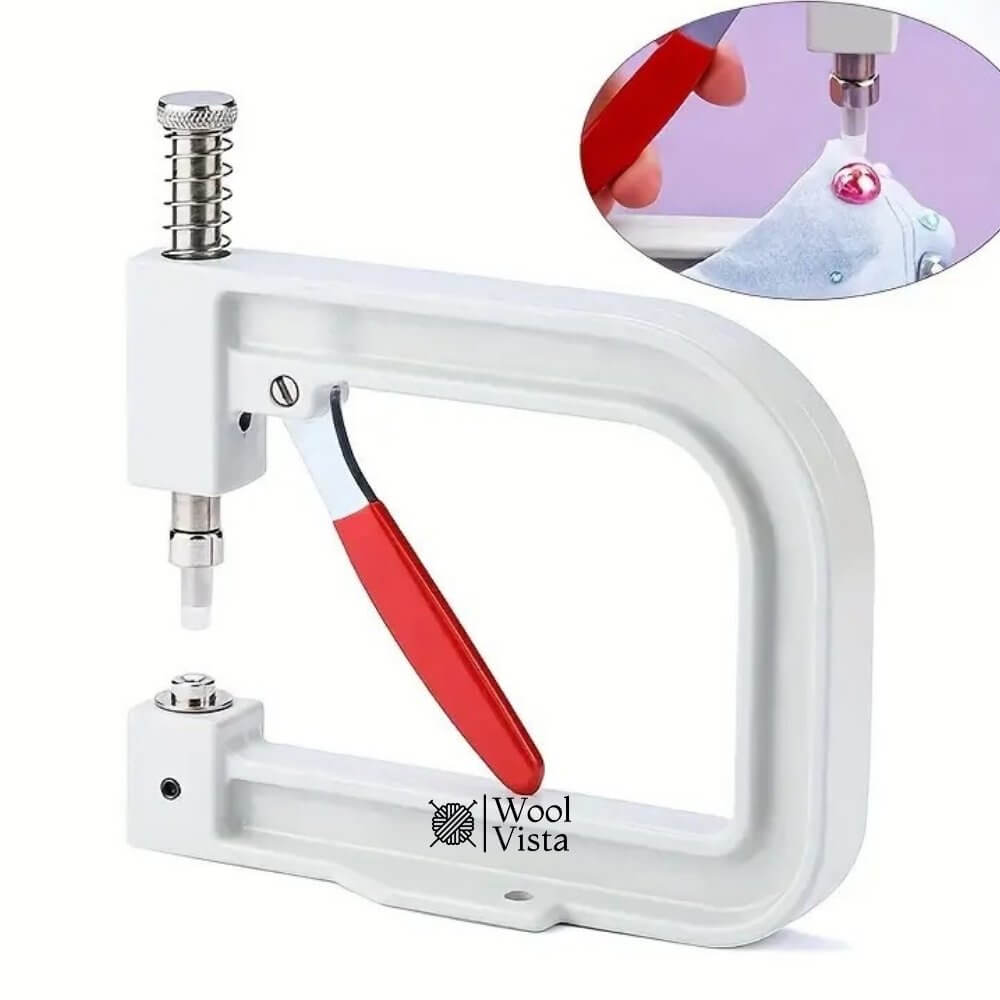 DIY PEARL RIVET MACHINE KIT – HAND PRESS BEAD TOOL FOR CLOTHES, JEWELRY AND ACCESSORIES DECORATION