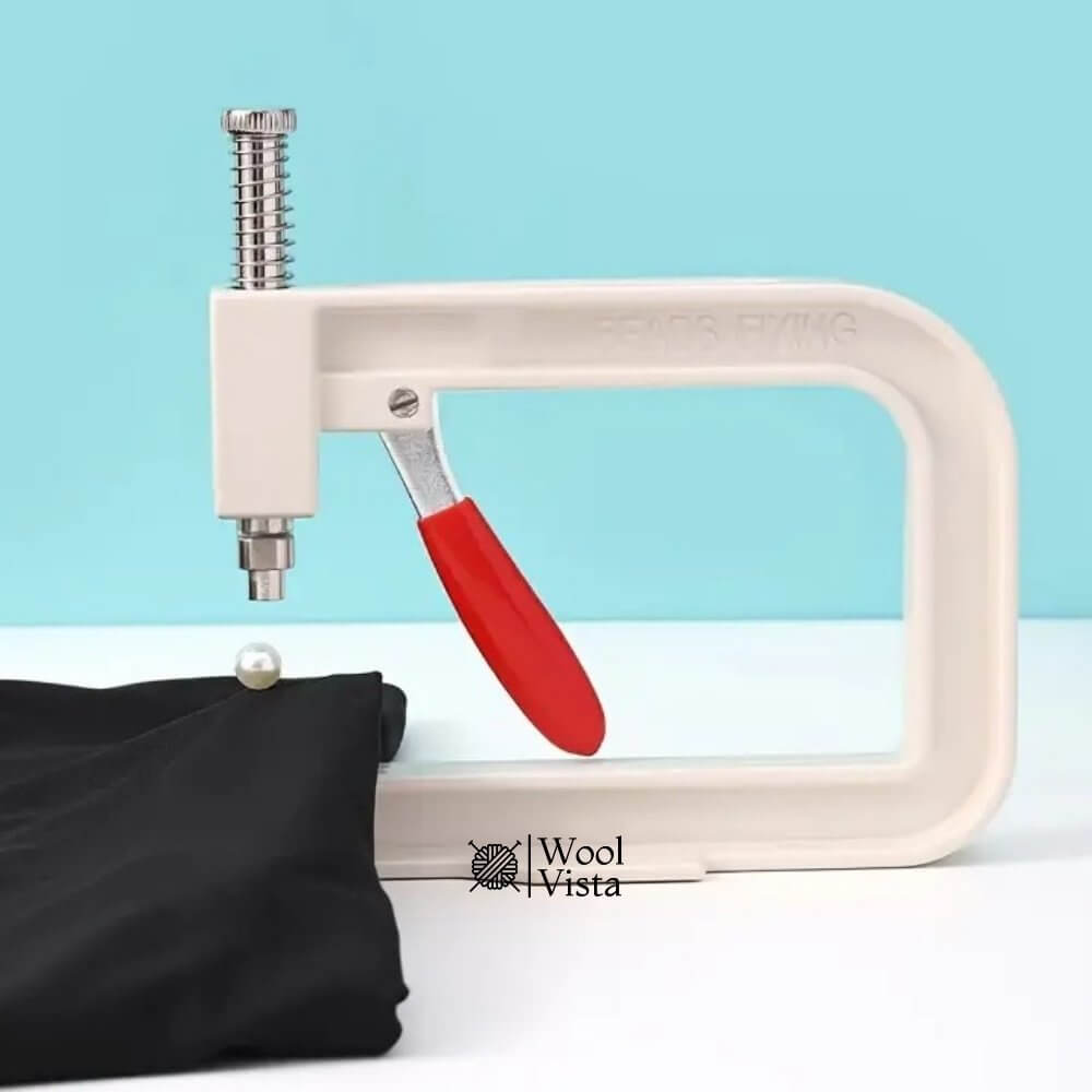 DIY PEARL RIVET MACHINE KIT – HAND PRESS BEAD TOOL FOR CLOTHES, JEWELRY AND ACCESSORIES DECORATION