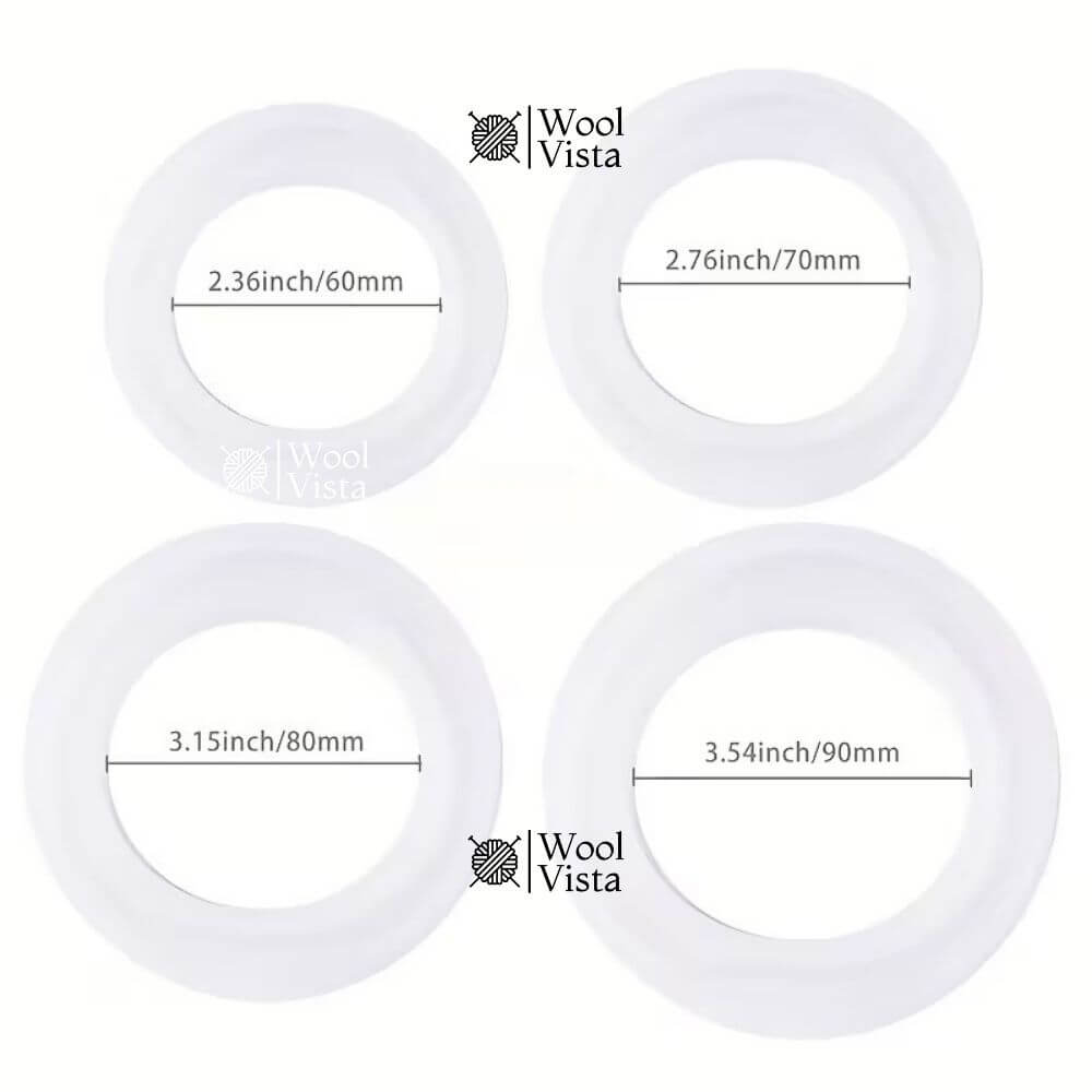 DIY RESIN BRACELET MAKING MOLDS – ROUND SILICONE MOLDS IN 4 SIZES FOR EPOXY RESIN JEWELRY CRAFTS (4 PCS)