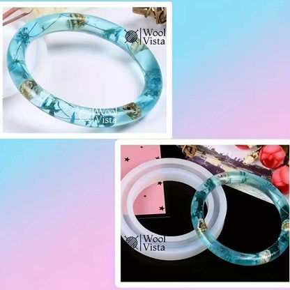 DIY RESIN BRACELET MAKING MOLDS – ROUND SILICONE MOLDS IN 4 SIZES FOR EPOXY RESIN JEWELRY CRAFTS (4 PCS)