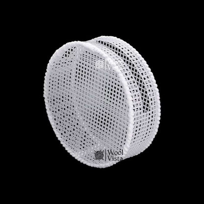 DIY ROUND ZIPPER WALLET KNITTING KIT 18CM – 3PCS WHITE PLASTIC MESH SHEETS FOR BAG LINING & STRUCTURE, FOR HANDMADE CROCHET WALLETS, CROSSBODY BAGS & DIY GIFTS