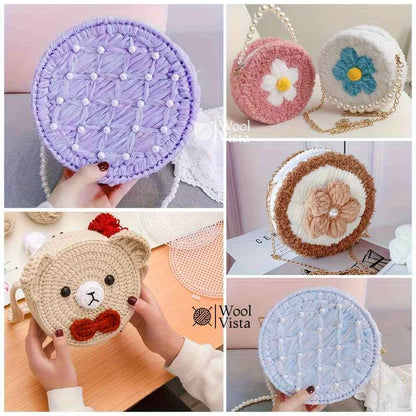 DIY ROUND ZIPPER WALLET KNITTING KIT 18CM – 3PCS WHITE PLASTIC MESH SHEETS FOR BAG LINING & STRUCTURE, FOR HANDMADE CROCHET WALLETS, CROSSBODY BAGS & DIY GIFTS