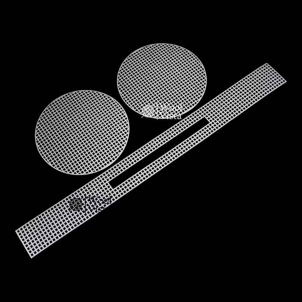 DIY ROUND ZIPPER WALLET KNITTING KIT 18CM – 3PCS WHITE PLASTIC MESH SHEETS FOR BAG LINING & STRUCTURE, FOR HANDMADE CROCHET WALLETS, CROSSBODY BAGS & DIY GIFTS