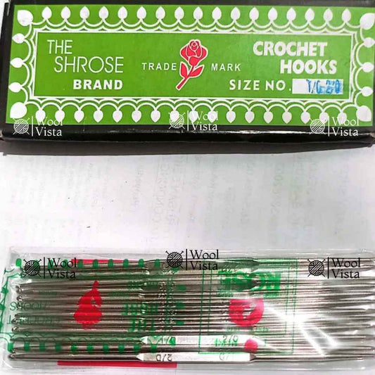 DOUBLE-ENDED CROCHET HOOK SET – NICKEL SILVER METAL HAND CROCHET NEEDLES (12 PCS)