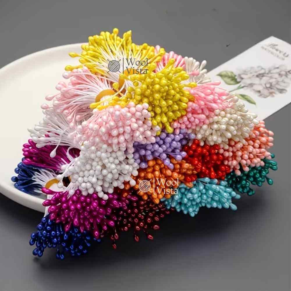 DOUBLE ENDED 3MM PEARL FLOWER STAMEN – FLOWER DIY, WEDDING DECOR, SEWING & CRAFT SUPPLIES