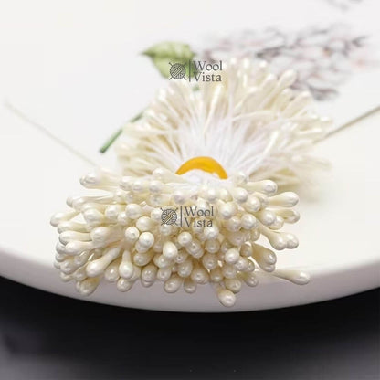 DOUBLE ENDED 3MM PEARL FLOWER STAMEN – FLOWER DIY, WEDDING DECOR, SEWING & CRAFT SUPPLIES