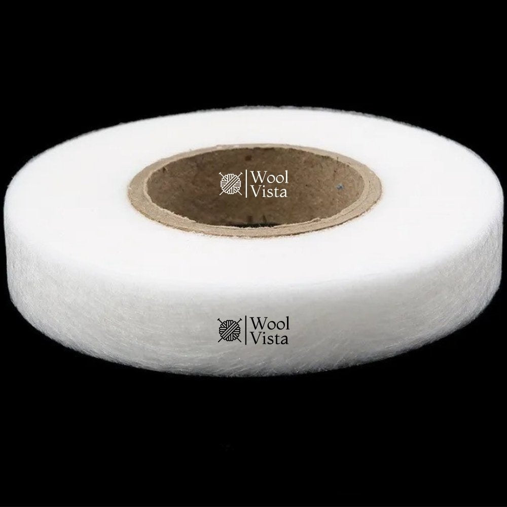 DOUBLE SIDED ADHESIVE HEM TAPE – NON-WOVEN IRON-ON FABRIC TAPE FOR CLOTHES, CURTAINS & CRAFTS