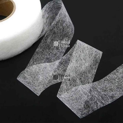 DOUBLE SIDED ADHESIVE HEM TAPE – NON-WOVEN IRON-ON FABRIC TAPE FOR CLOTHES, CURTAINS & CRAFTS