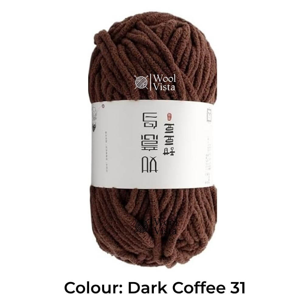 100G ICE THREAD POLYESTER YARN – SOFT CHUNKY YARN FOR KNITTING, CROCHET, BLANKETS, SCARVES & DIY CRAFTS