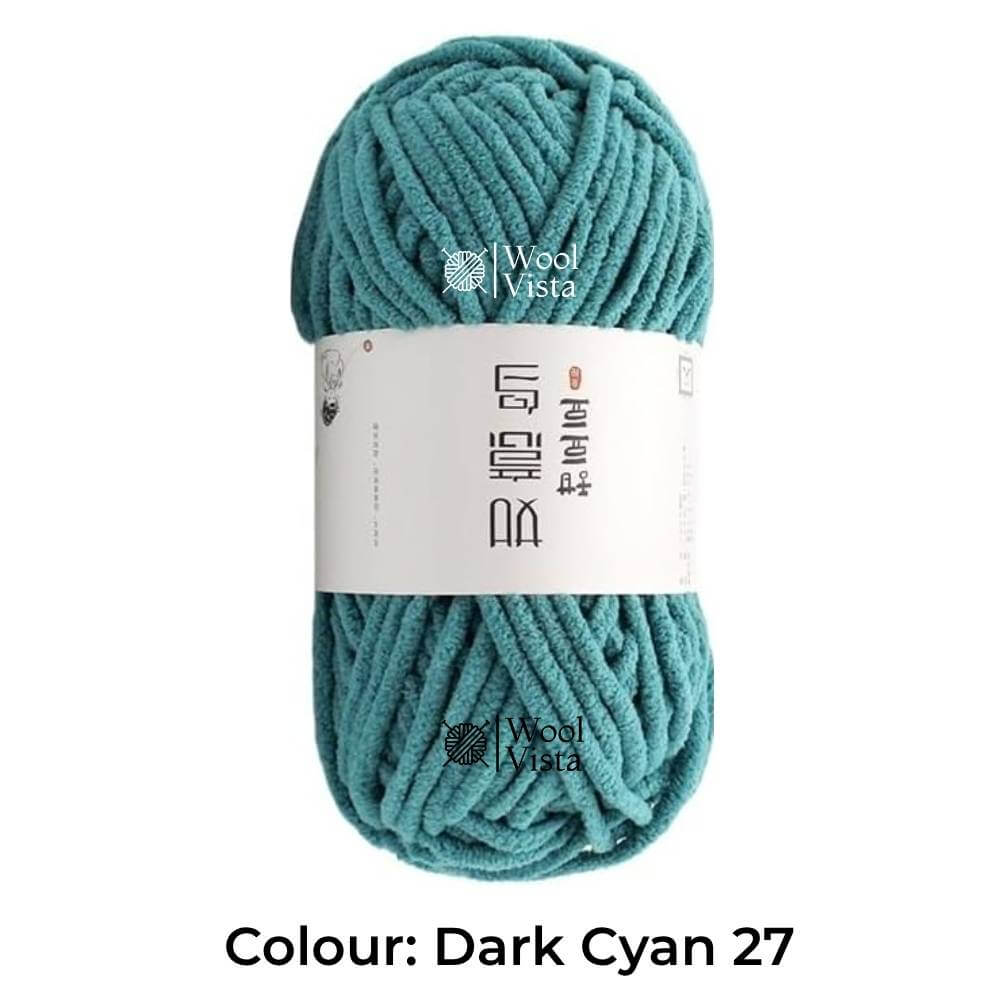 100G ICE THREAD POLYESTER YARN – SOFT CHUNKY YARN FOR KNITTING, CROCHET, BLANKETS, SCARVES & DIY CRAFTS