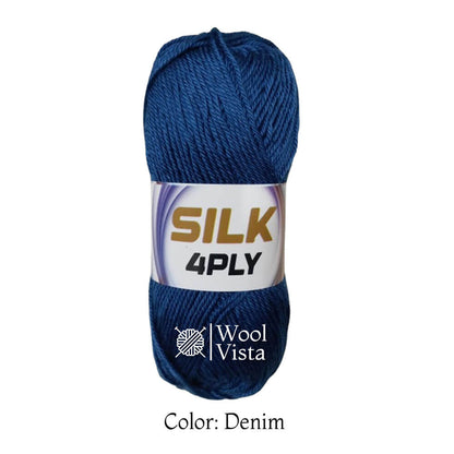 SUPER SOFT SILKY YARN BALL (PACK OF 4 YARN BALLS)