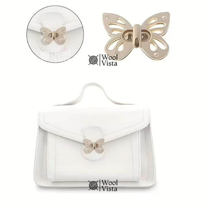 ELEGANT GOLDEN BUTTERFLY HANDBAG CLASP – LARGE ZINC ALLOY KNOT BUCKLE FOR DIY BAGS, WALLETS & BACKPACKS