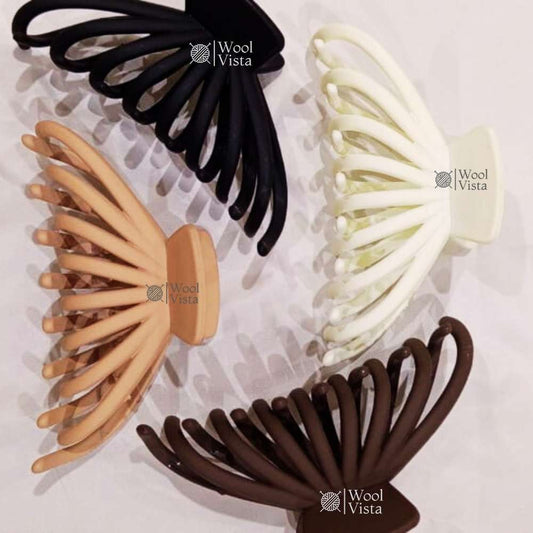 ELEGANT HAIR CLAW CLIP SET OF 4 – BLACK & BROWN PREMIUM HAIR ACCESSORIES FOR WOMEN