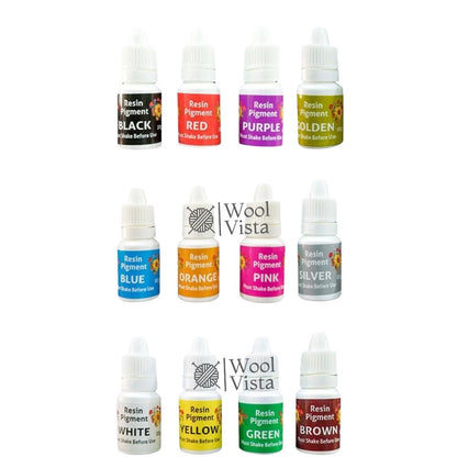 EPOXY RESIN LIQUID COLOR PIGMENTS (12 PCS) – VIBRANT DYE SET FOR RESIN ART, JEWELRY MAKING & DIY CRAFTS