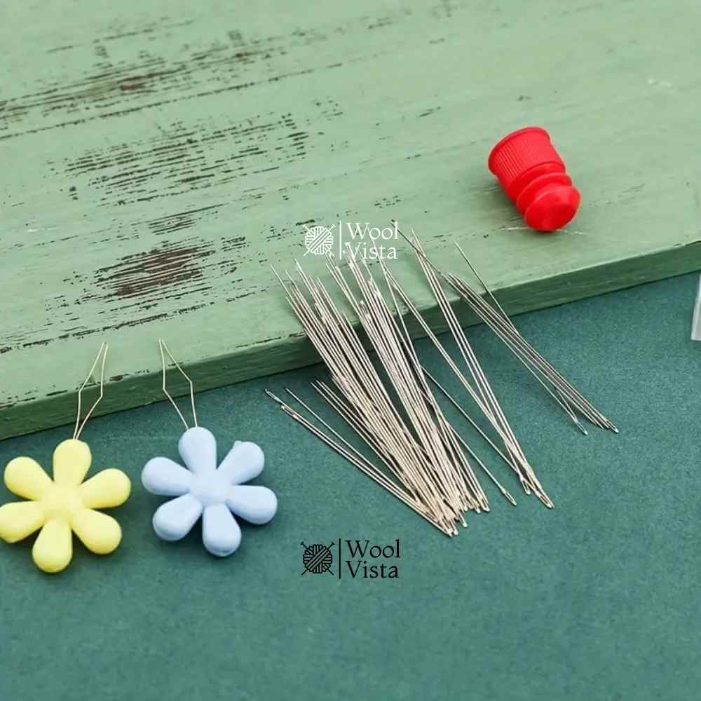 EXTRA FINE STEEL BEADING NEEDLES WITH THREADERS – 50 NEEDLES FOR EMBROIDERY & JEWELRY MAKING
