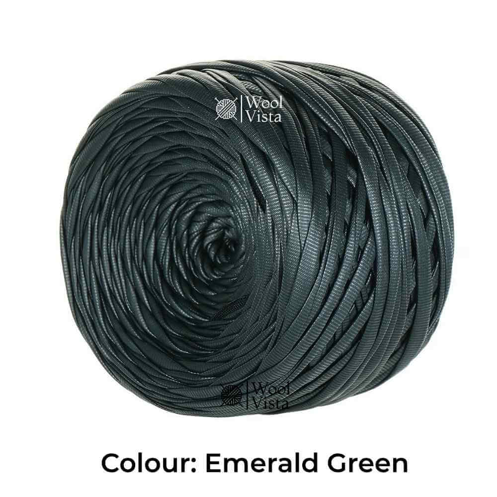 200G FAUX LEATHER T-SHIRT YARN – 60M SOFT WOVEN RIBBON YARN FOR CROCHET BAGS, KNITTING & HOME DECOR