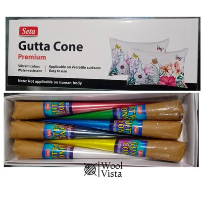 FABRIC GUTTA CONE OUTLINER – COLOR LEAD FOR SILK & FABRIC PAINTING