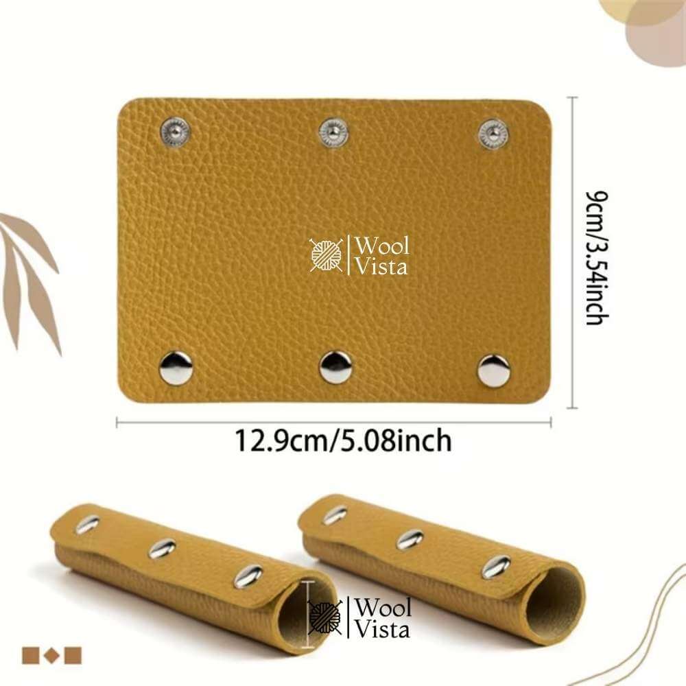FAUX LEATHER HANDBAG HANDLE COVERS (SET OF 2) – SLIP-RESISTANT REMOVABLE HANDLE PROTECTORS WITH SAFETY SNAPS