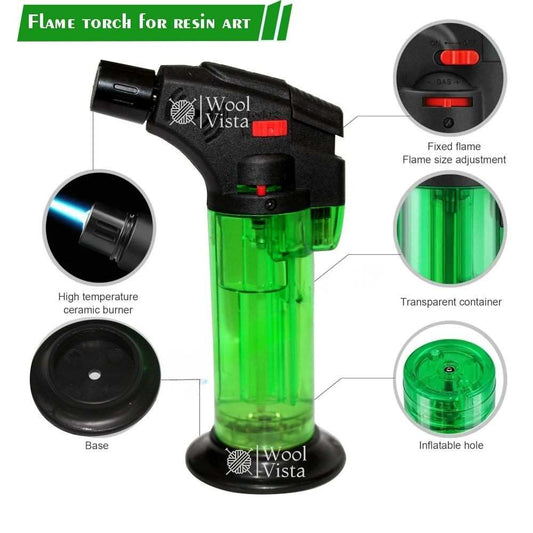 FLAME TORCH LIGHTER – HIGH-HEAT TOOL FOR RESIN ART, EPOXY BUBBLE REMOVAL & DIY CRAFTING