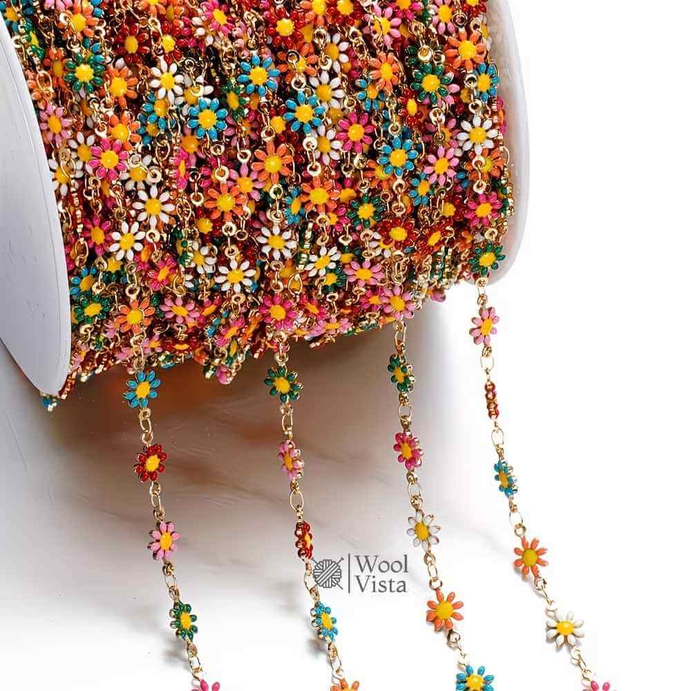 GLASS CRYSTAL BEAD COPPER CHAIN – FOR DIY NECKLACE, BRACELET & JEWELRY MAKING