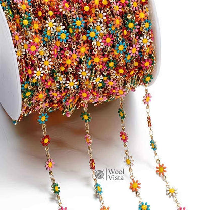 GLASS CRYSTAL BEAD COPPER CHAIN – FOR DIY NECKLACE, BRACELET & JEWELRY MAKING