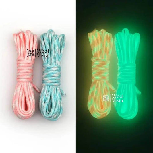 GLOW IN THE DARK ROPE – 7-CORE BRAIDED POLYESTER, STRONG OUTDOOR PARACORD