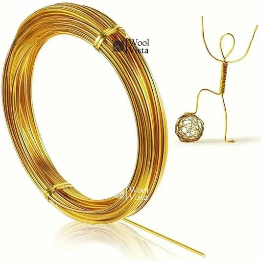 GOLDEN ALUMINUM CRAFT WIRE - THICK FLEXIBLE DIY WIRE