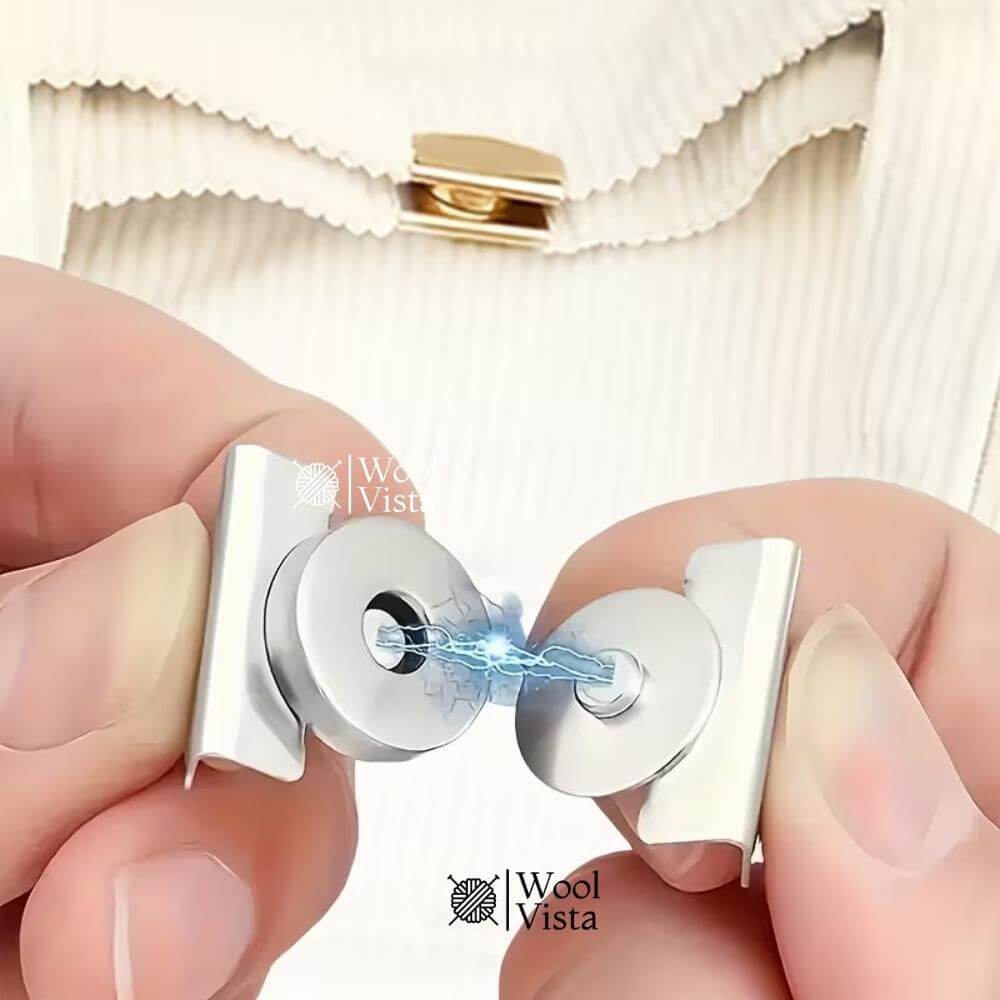 GOLDEN MAGNETIC BAG SNAP BUTTON (1 PAIR) – FAUX LEATHER HIDDEN MAGNET BUCKLE NO-SEW BAG SNAP ACCESSORY