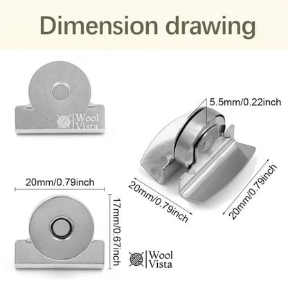 GOLDEN MAGNETIC BAG SNAP BUTTON (1 PAIR) – FAUX LEATHER HIDDEN MAGNET BUCKLE NO-SEW BAG SNAP ACCESSORY