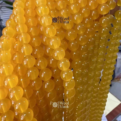 GLASS IMITATION JADE BEADS – 100PCS STRAND FOR DIY JEWELRY MAKING
