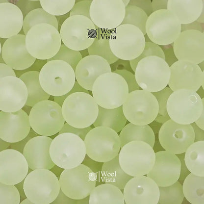 MATTE TRANSPARENT ACRYLIC BEADS – COLORFUL ROUND LOOSE BEADS STRAND