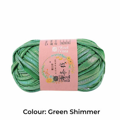 SOFT METALLIC T-SHIRT YARN - FOR CROCHET AND BAG MAKING CRAFTING