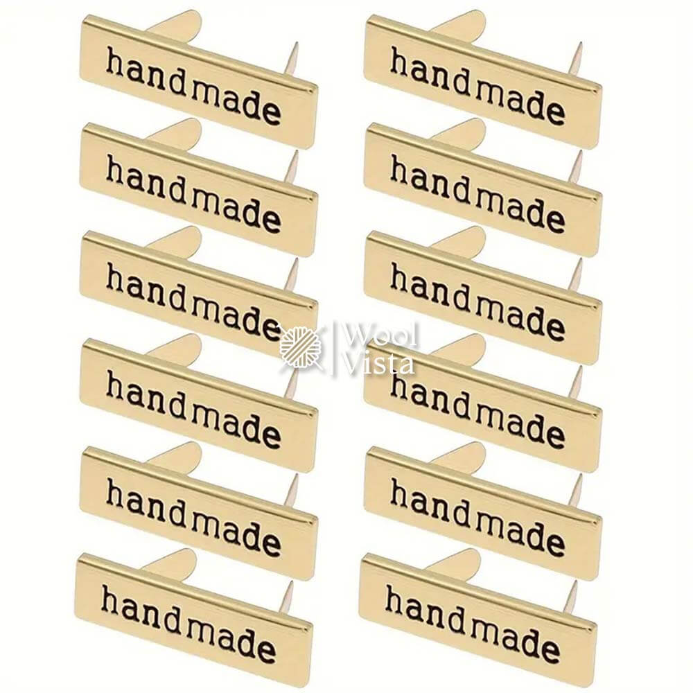 HANDMADE GOLDEN METAL TAGS (1 PIECE)