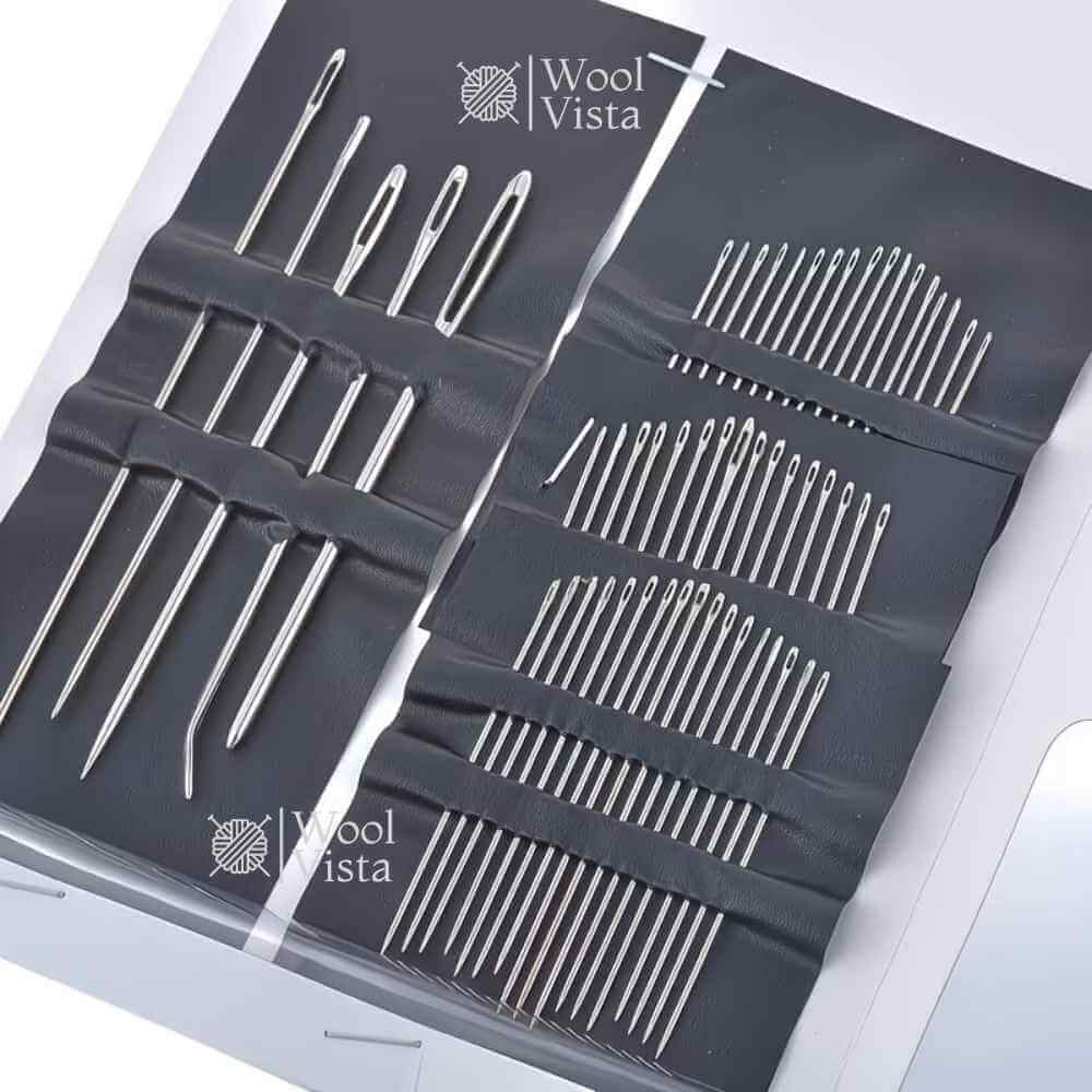 HAND SEWING NEEDLES (SET OF 55) – HOUSEHOLD SEWING SUPPLIES, KNITTING & THREADING NEEDLE COMBINATION