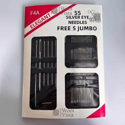 HAND SEWING NEEDLES (SET OF 55) – HOUSEHOLD SEWING SUPPLIES, KNITTING & THREADING NEEDLE COMBINATION