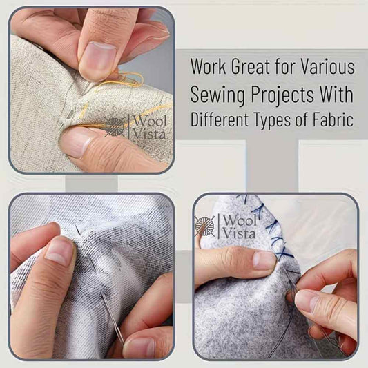 HAND SEWING NEEDLES (SET OF 55) – HOUSEHOLD SEWING SUPPLIES, KNITTING & THREADING NEEDLE COMBINATION