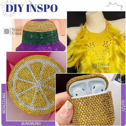 HIGH-QUALITY GOLDEN HOT FIX GLASS RHINESTONES WITH FLAT BACKS FOR CLOTHING EMBELLISHMENTS
