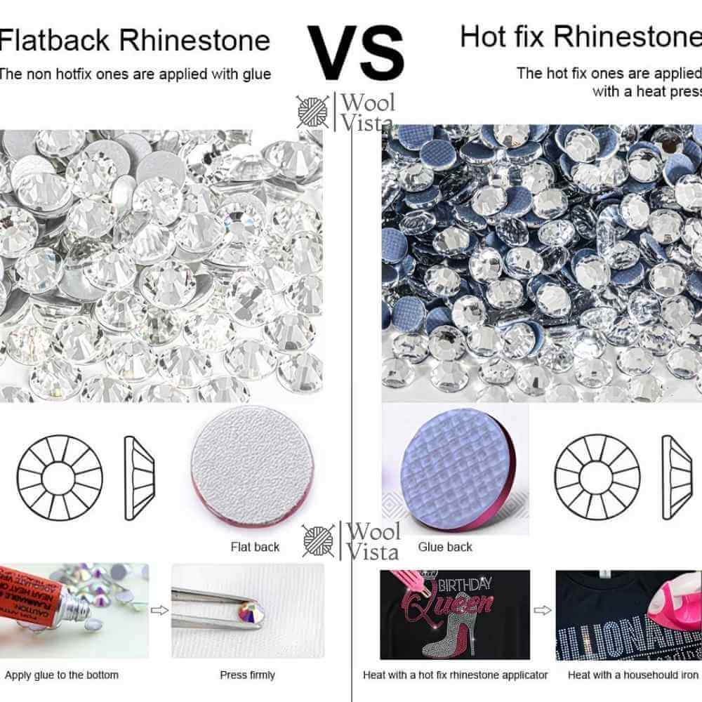 HIGH-QUALITY GOLDEN HOT FIX GLASS RHINESTONES WITH FLAT BACKS FOR CLOTHING EMBELLISHMENTS