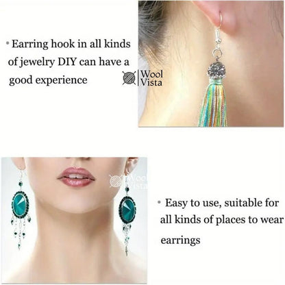 HYPOALLERGENIC STAINLESS STEEL EARRING HOOKS COILS - JEWELRY FINDINGS