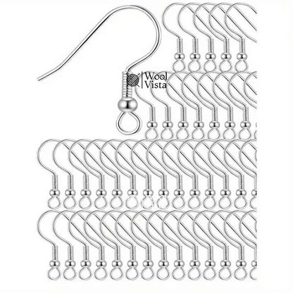 HYPOALLERGENIC STAINLESS STEEL EARRING HOOKS COILS - JEWELRY FINDINGS