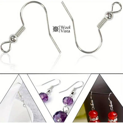 HYPOALLERGENIC STAINLESS STEEL EARRING HOOKS COILS - JEWELRY FINDINGS