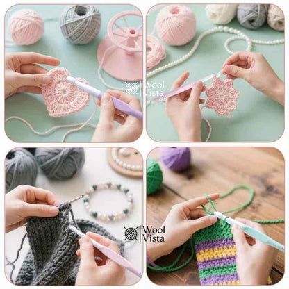 Heavy-Duty Large Hook (5 PCS) Suitable for Crochet, & Amigurumi - Large Size ABS-TPR Non-Slip Hooks, Plastic Crochet Hooks for & Beginners