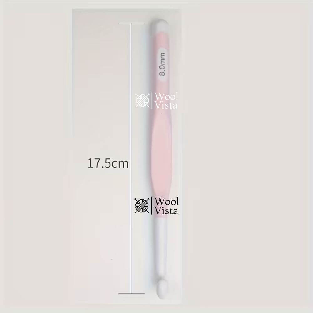 Heavy-Duty Large Hook (5 PCS) Suitable for Crochet, & Amigurumi - Large Size ABS-TPR Non-Slip Hooks, Plastic Crochet Hooks for & Beginners
