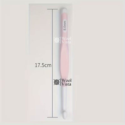Heavy-Duty Large Hook (5 PCS) Suitable for Crochet, & Amigurumi - Large Size ABS-TPR Non-Slip Hooks, Plastic Crochet Hooks for & Beginners