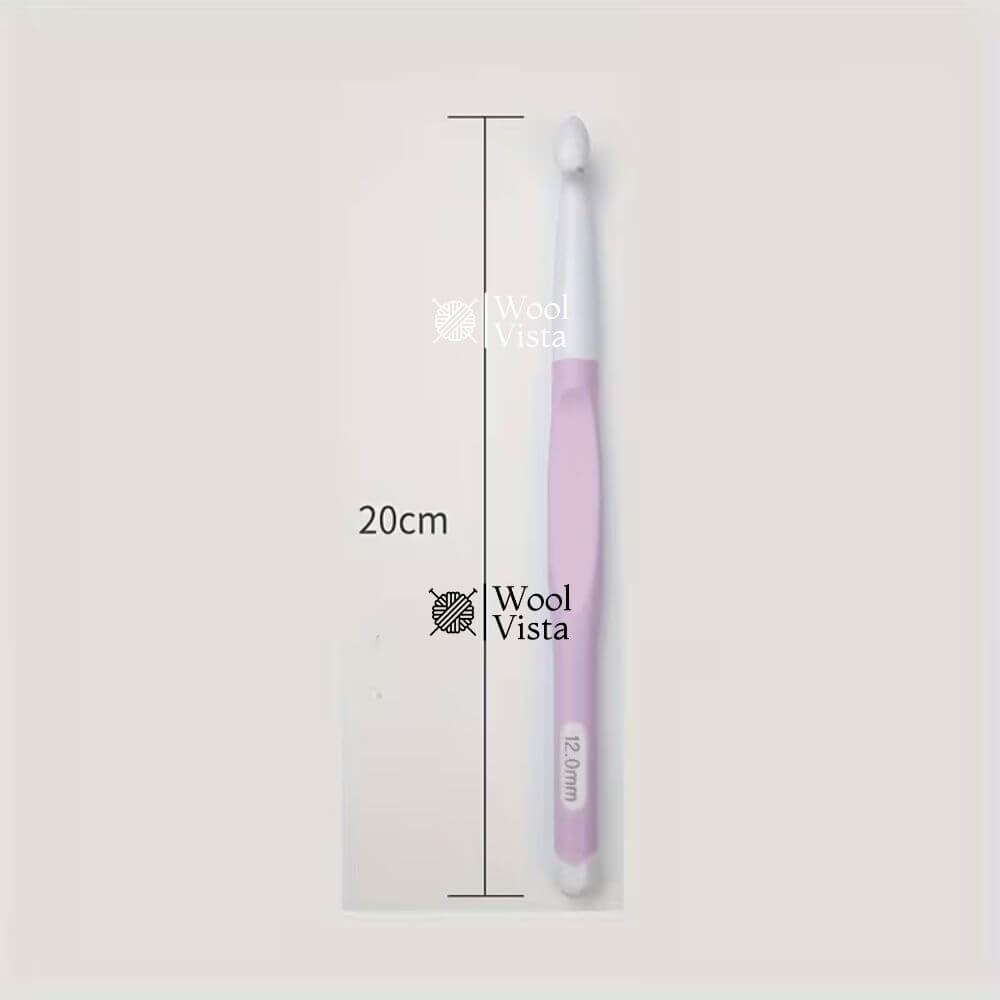 Heavy-Duty Large Hook (5 PCS) Suitable for Crochet, & Amigurumi - Large Size ABS-TPR Non-Slip Hooks, Plastic Crochet Hooks for & Beginners