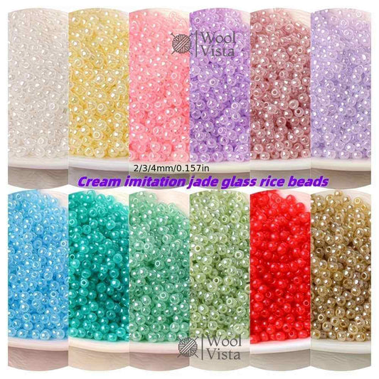 IMITATION CZECH CREAM JADE GLASS BEADS – UNIFORM SIZE FOR HANDMADE JEWELRY, BRACELETS & NECKLACES